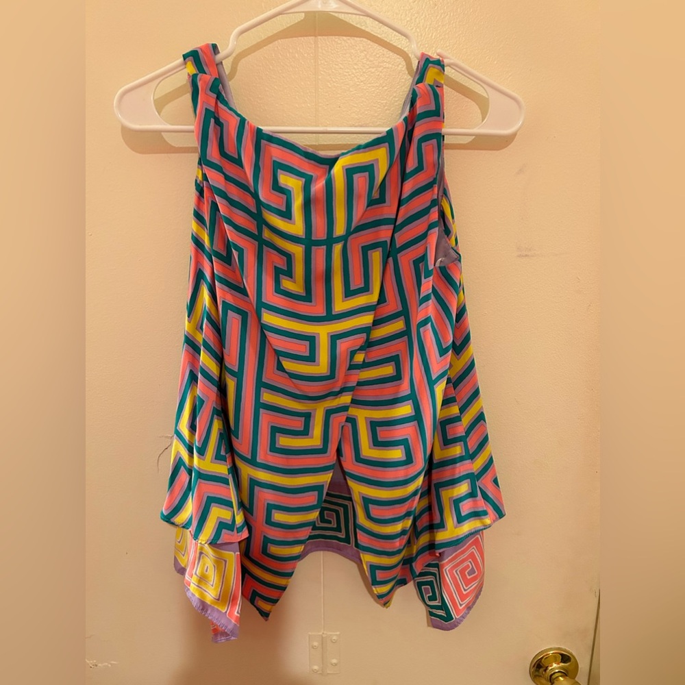 Alice & Trixie open back Greek key tank top small - Picture 2 of 2
